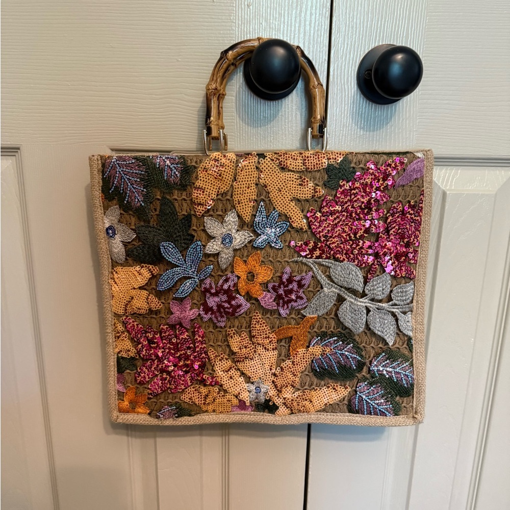 SHEIN Multicolor Embroidered Tote Bag